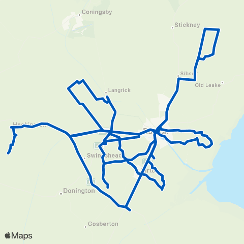 East Midlands Boots - Demand Responsive Area map