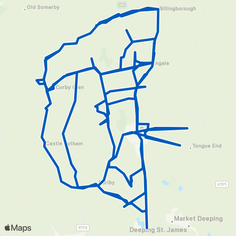 East Midlands Demand Responsive Area - The Stage Ph map