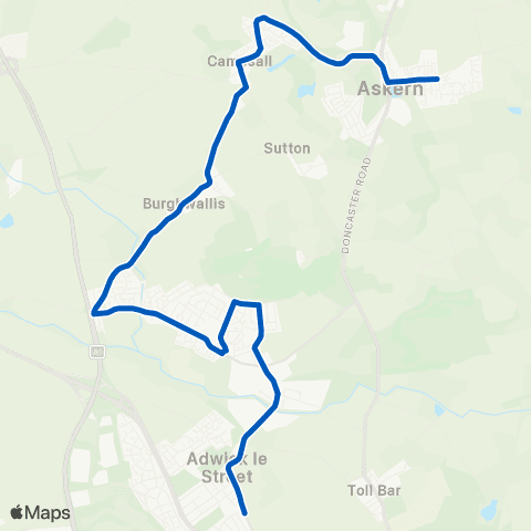 East Midlands Moss Rd / Newmarche Dr - Doncaster Ln / Welfare Rd map