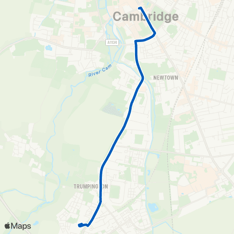 East Midlands Trumpington P&R - St Andrew's St map