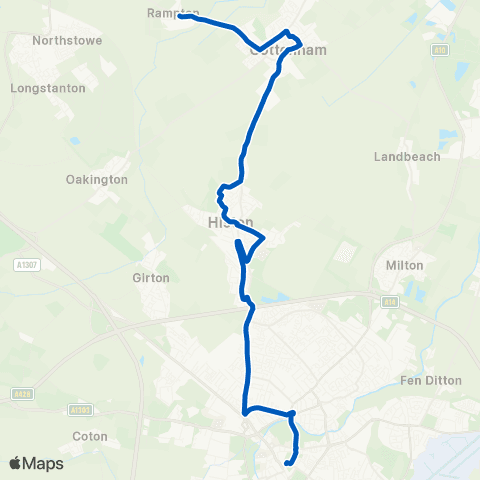 East Midlands Drummer St Bus Sta - Buchan St Roundabout map