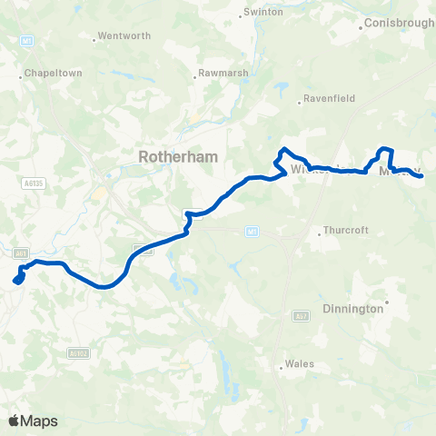 East Midlands Sheffield Interchange / C4 - Tickhill Rd / Quilter Rd map