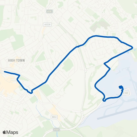 East Midlands Luton Sta Interchange - Airport Bus Sta map