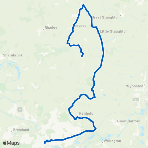 East Midlands St Andrew's Lane - Bus Station map