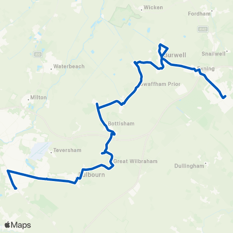 East Midlands Hospital Bus Sta - The Guineas Bus Sta map