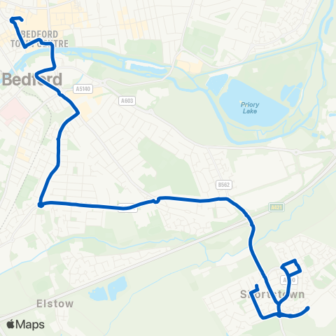 East Midlands North Drive - Bus Station map