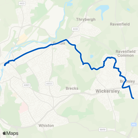 East Midlands Rotherham Interchange / A10 - Sandy Ln / Broadlands map
