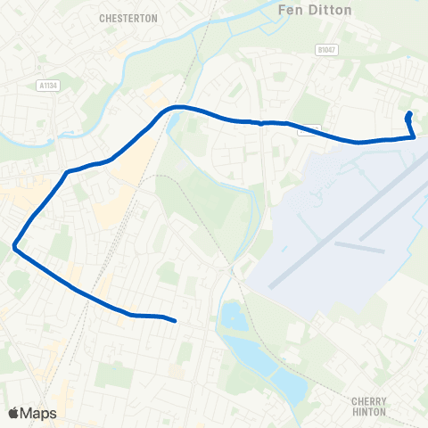 East Midlands Newmarket Park-and-Ride - Vinery Road map