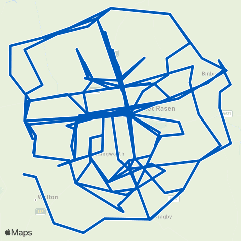 East Midlands Butter Market - Demand Responsive Area map