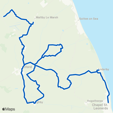 East Midlands Library - Demand Responsive Area map