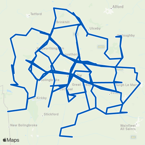 East Midlands Interchange Shelter - Demand Responsive Area map