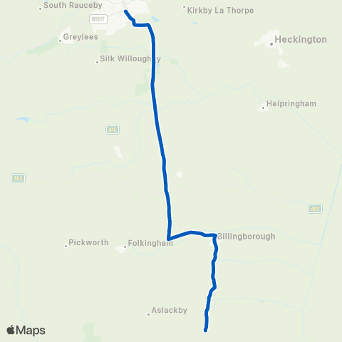 East Midlands Fen Road - Yorkshire Trading map