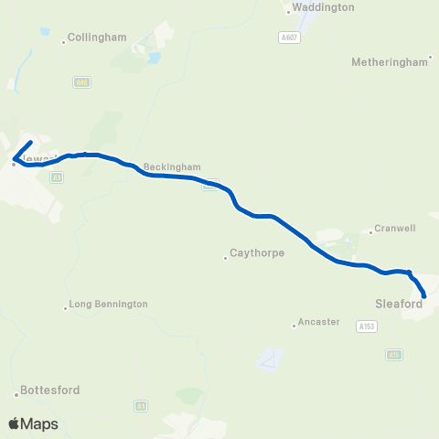 East Midlands Gainsborough Drive - Market Place map