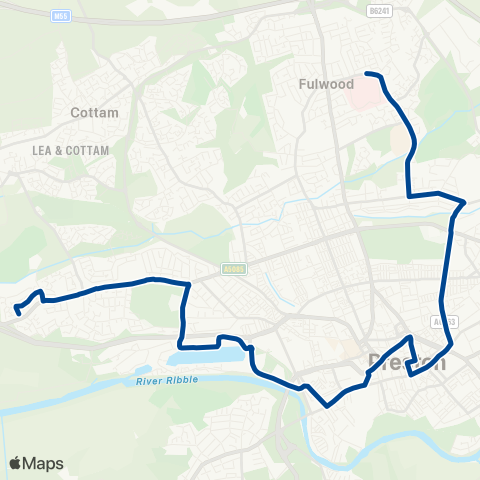 Preston Bus  map