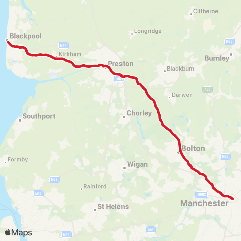 National Express  map