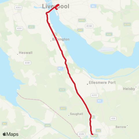 National Express  map