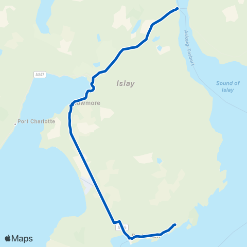 Islay Coaches Ferry Terminal - Farm Road End map