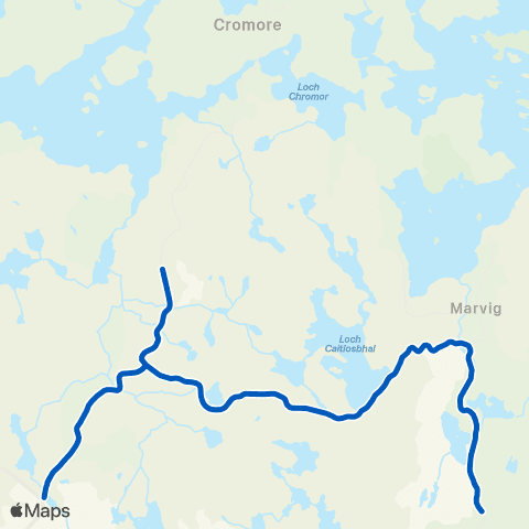 Lochs Motor Transport Road End - Turning Point map