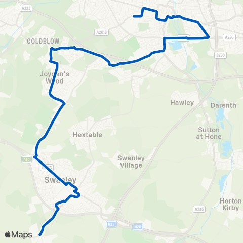 Go-Coach Hire Stones Cross Rd - Dartford Girls' Grammar Sch map