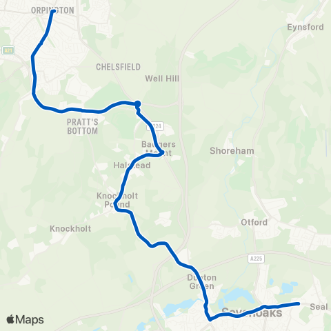 Go-Coach Hire Trinity Sch - Spur Rd / Orpington War Mem map