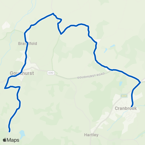 Hams Travel Cranbrook School - Rogers Rough Road map