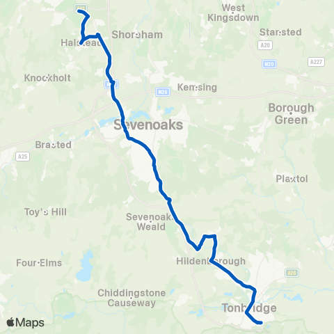 Go-Coach Hire Knockholt Railway Sta - Weald of Kent Sch map