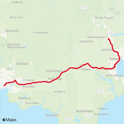 National Express  map