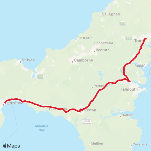 National Express  map