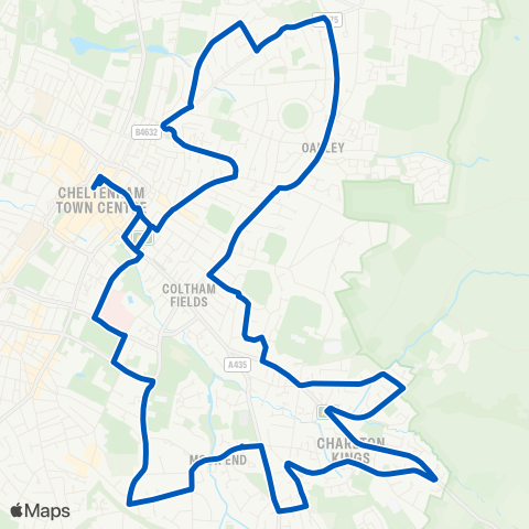 Pulhams Coaches  map