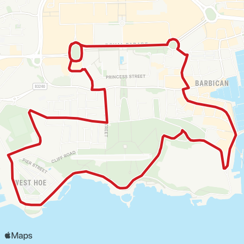 Plymouth Citybus  map