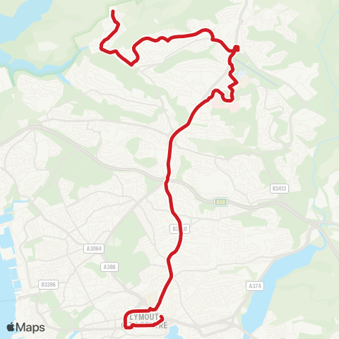 Plymouth Citybus  map