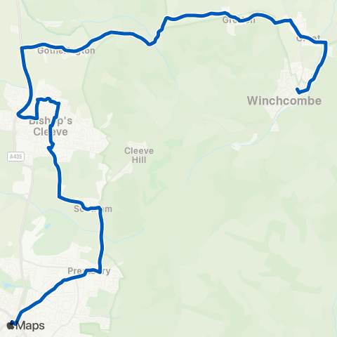 Pulhams Coaches  map