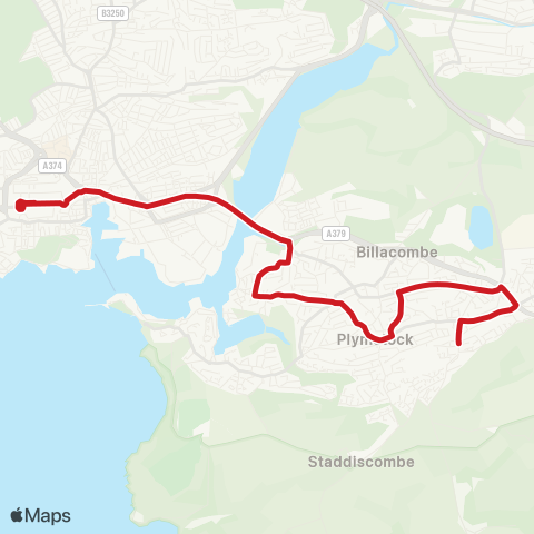 Plymouth Citybus  map