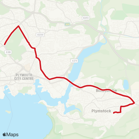 Plymouth Citybus  map
