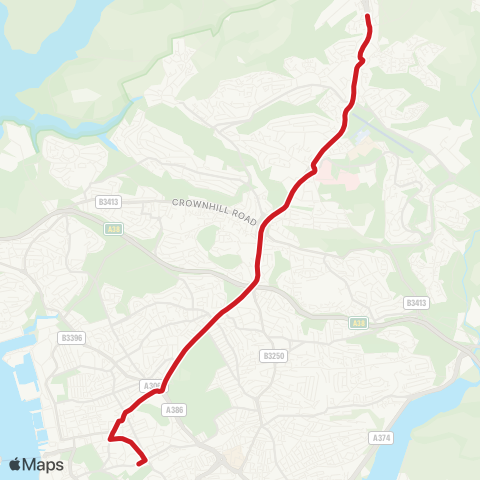Plymouth Citybus  map