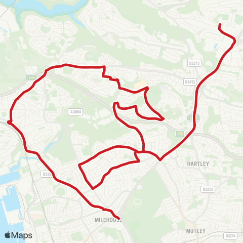 Plymouth Citybus  map