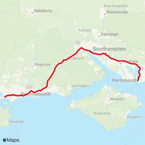 National Express  map
