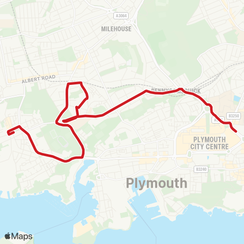 Plymouth Citybus  map