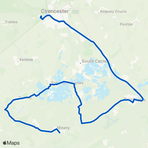 Pulhams Coaches  map