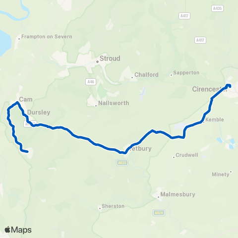 Pulhams Coaches  map