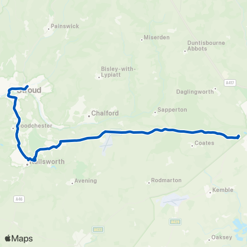 Pulhams Coaches  map
