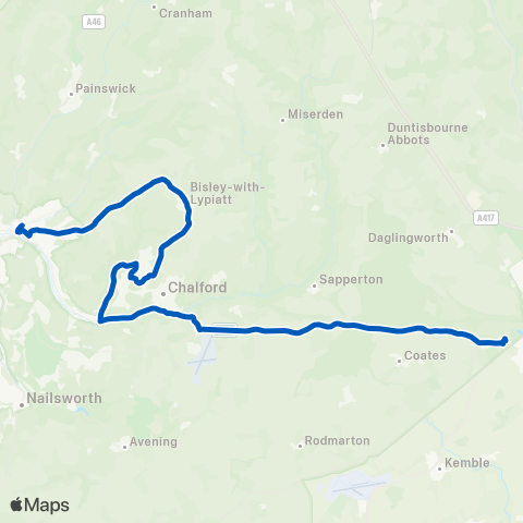 Pulhams Coaches  map