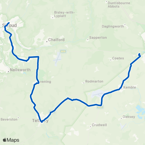 Pulhams Coaches  map
