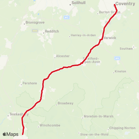 National Express  map