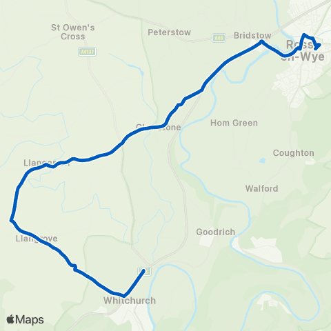 Nick Maddy Coaches Highway Star Diner - Cantilupe Road map