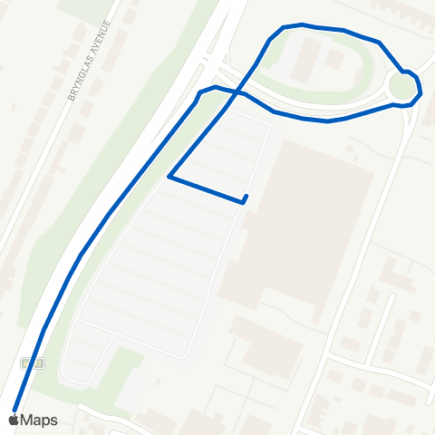 Newport Bus Sainsbury's Car Park - Friars Walk 13 map