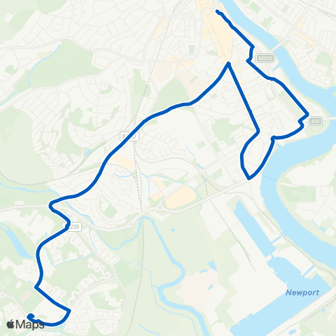 Newport Bus Friars Walk 11 - St Joseph`s RC HS map