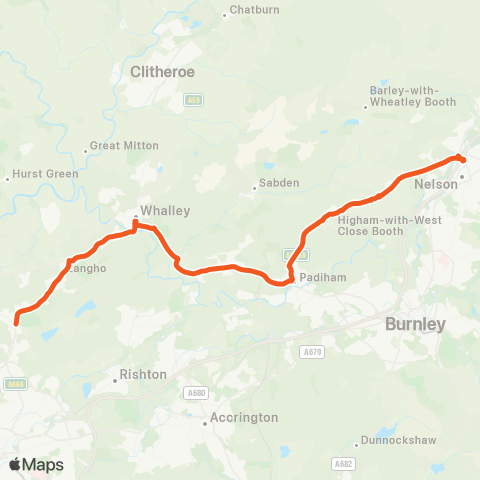 The Burnley Bus Company  map