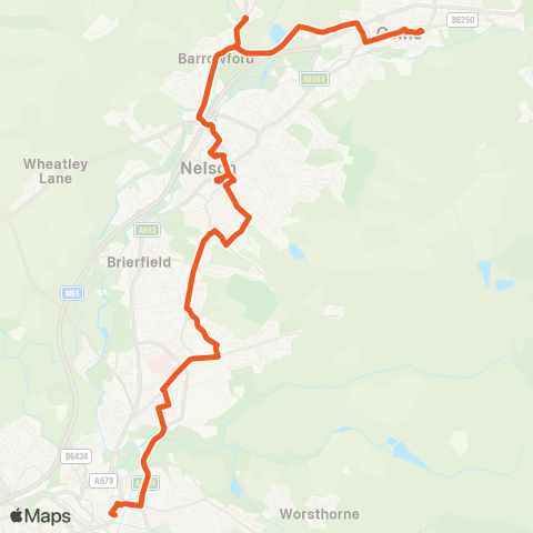 The Burnley Bus Company  map