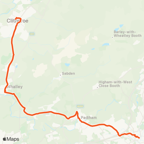 The Burnley Bus Company  map
